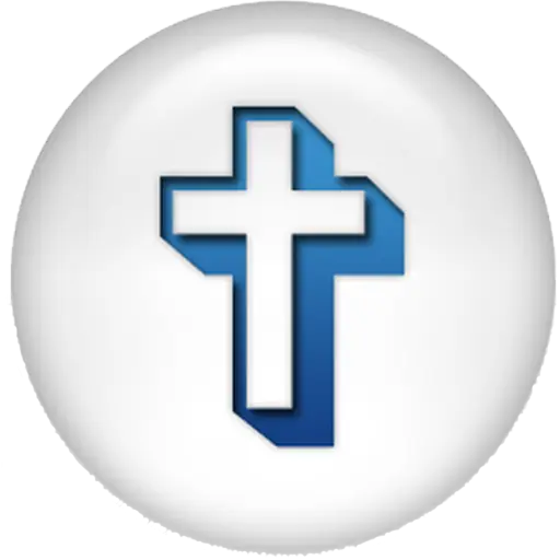 Blue and White Cross Symbol Design