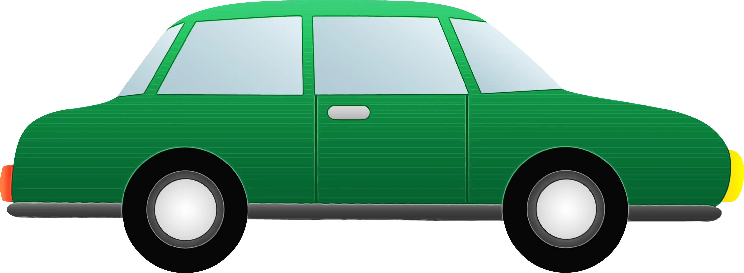 Green Cartoon Car Illustration