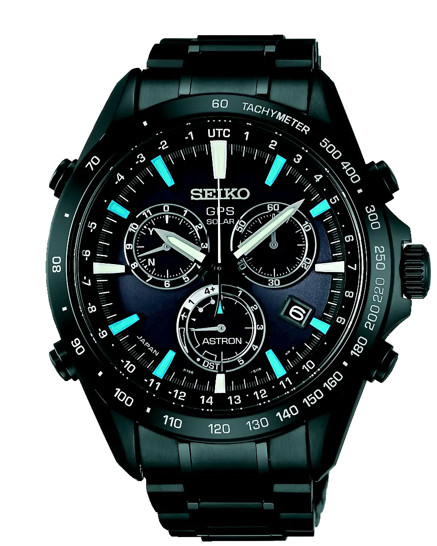 Black Seiko GPS Astron Wristwatch