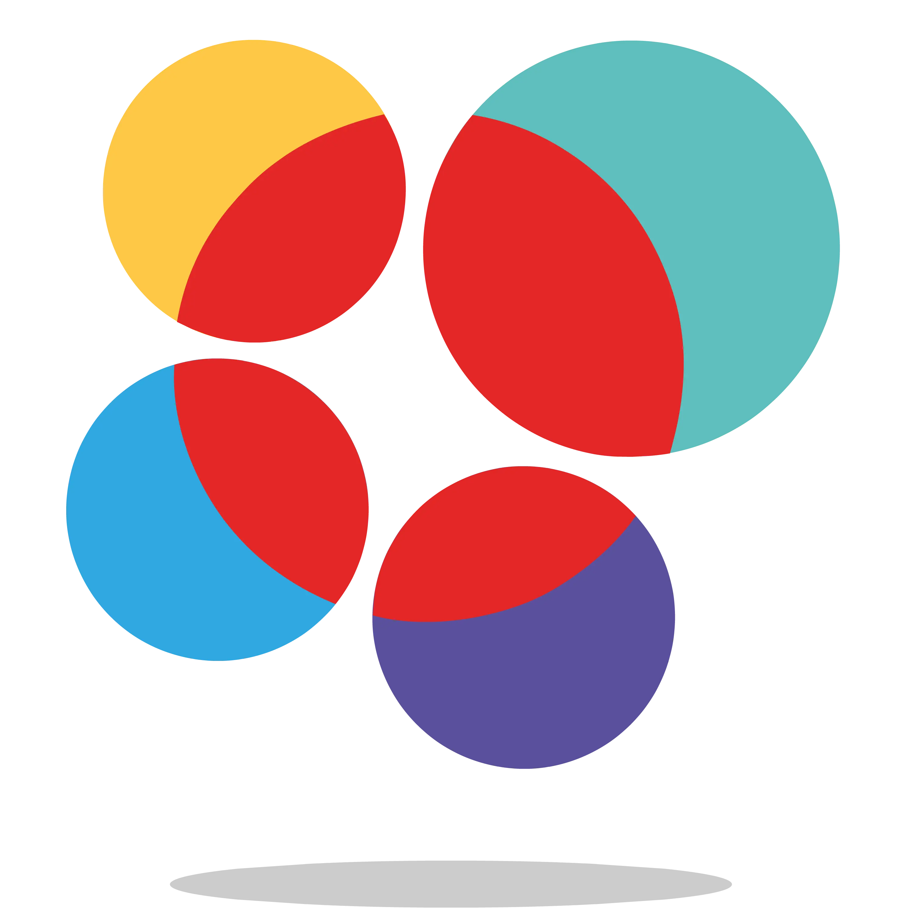 Illustration of Colorful Abstract Circles
