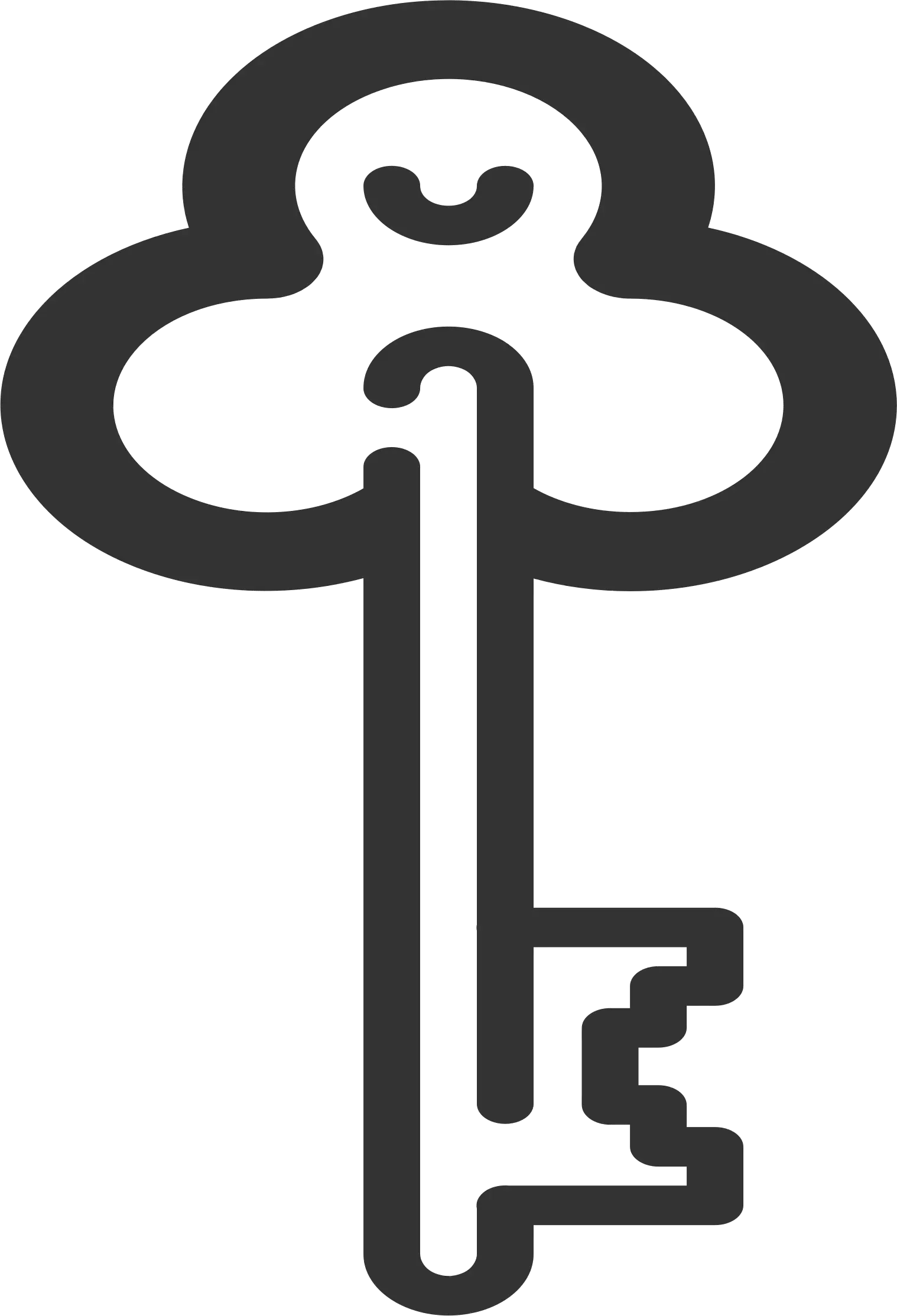 Black Vintage Key Design Illustration