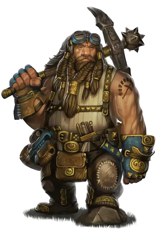 Fantasy Dwarf Warrior with Hammer