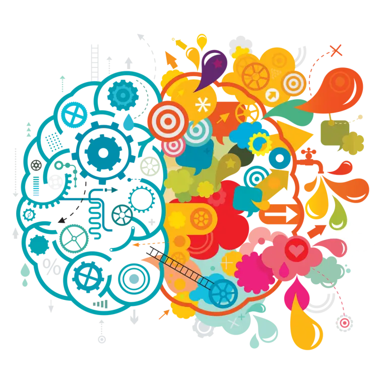 Creative and Analytical Brain Concept Illustration