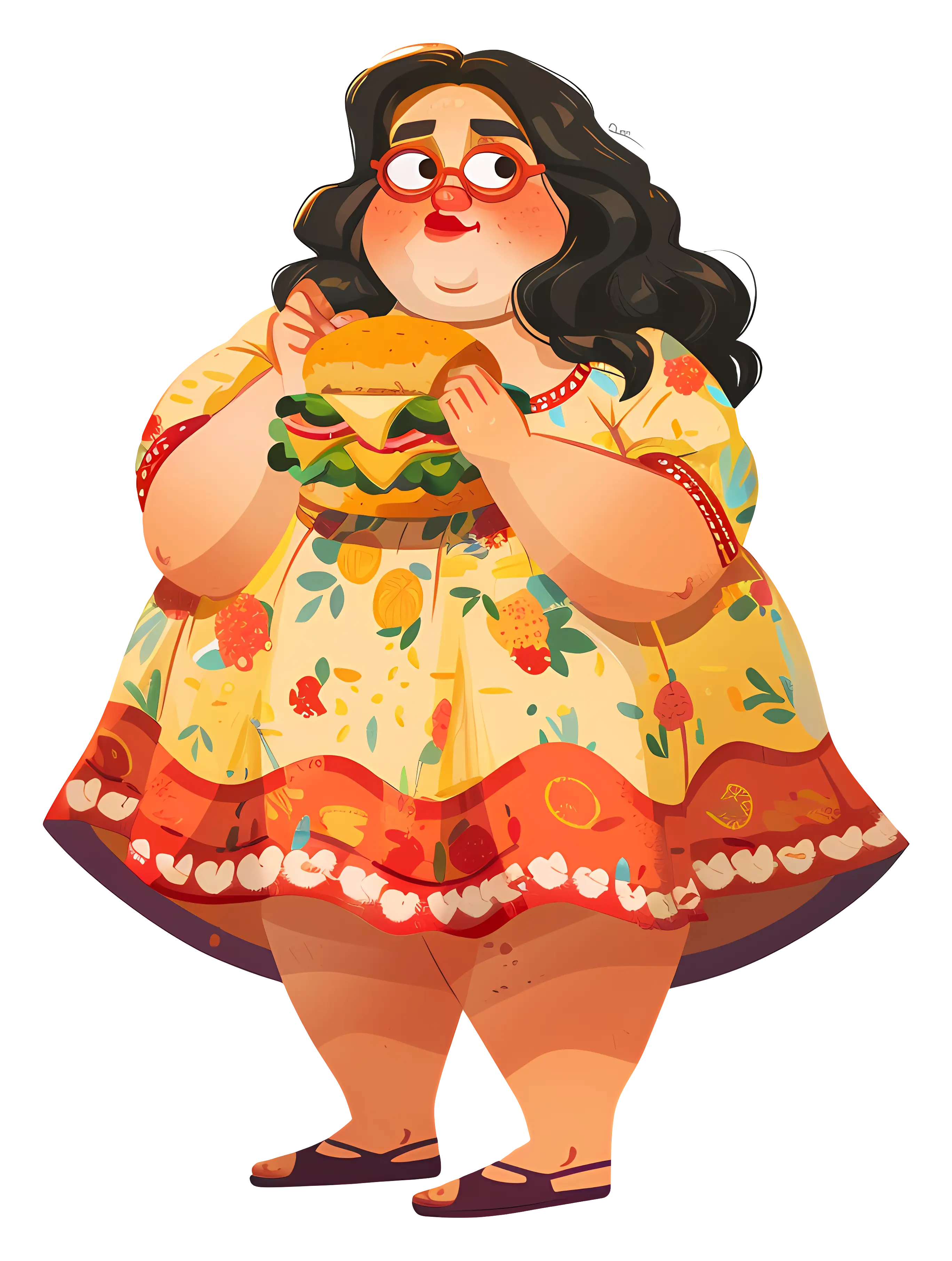 Woman Eating a Sandwich
