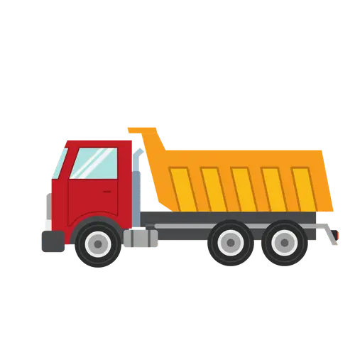 Dump Truck Illustration for Industrial Use