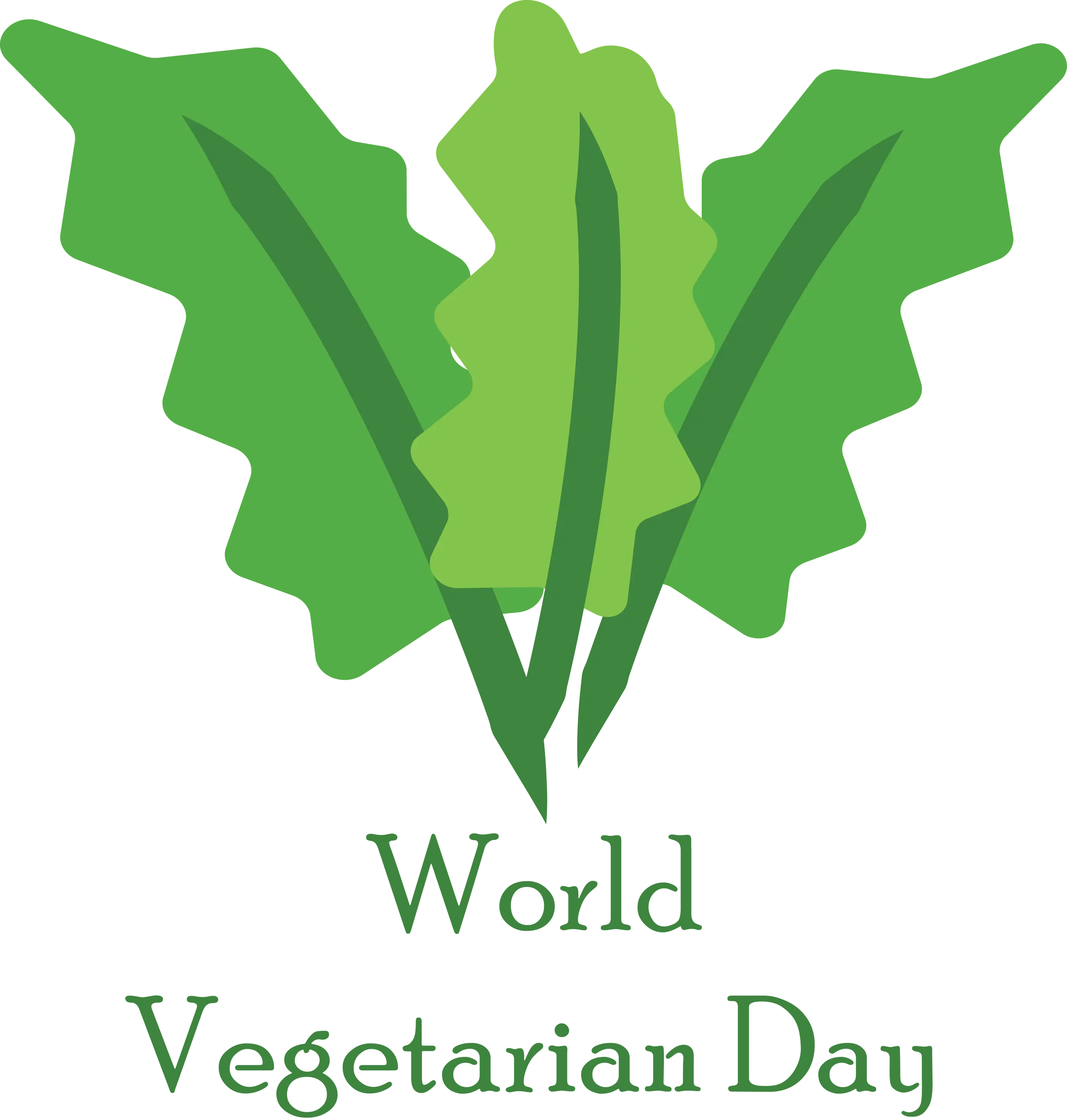 Green Leafy Design for World Vegetarian Day