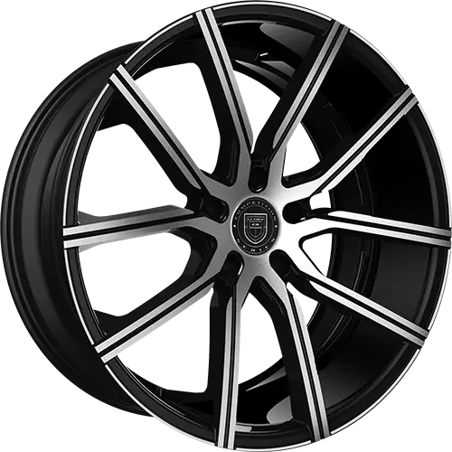 Black and Silver Car Rim Design