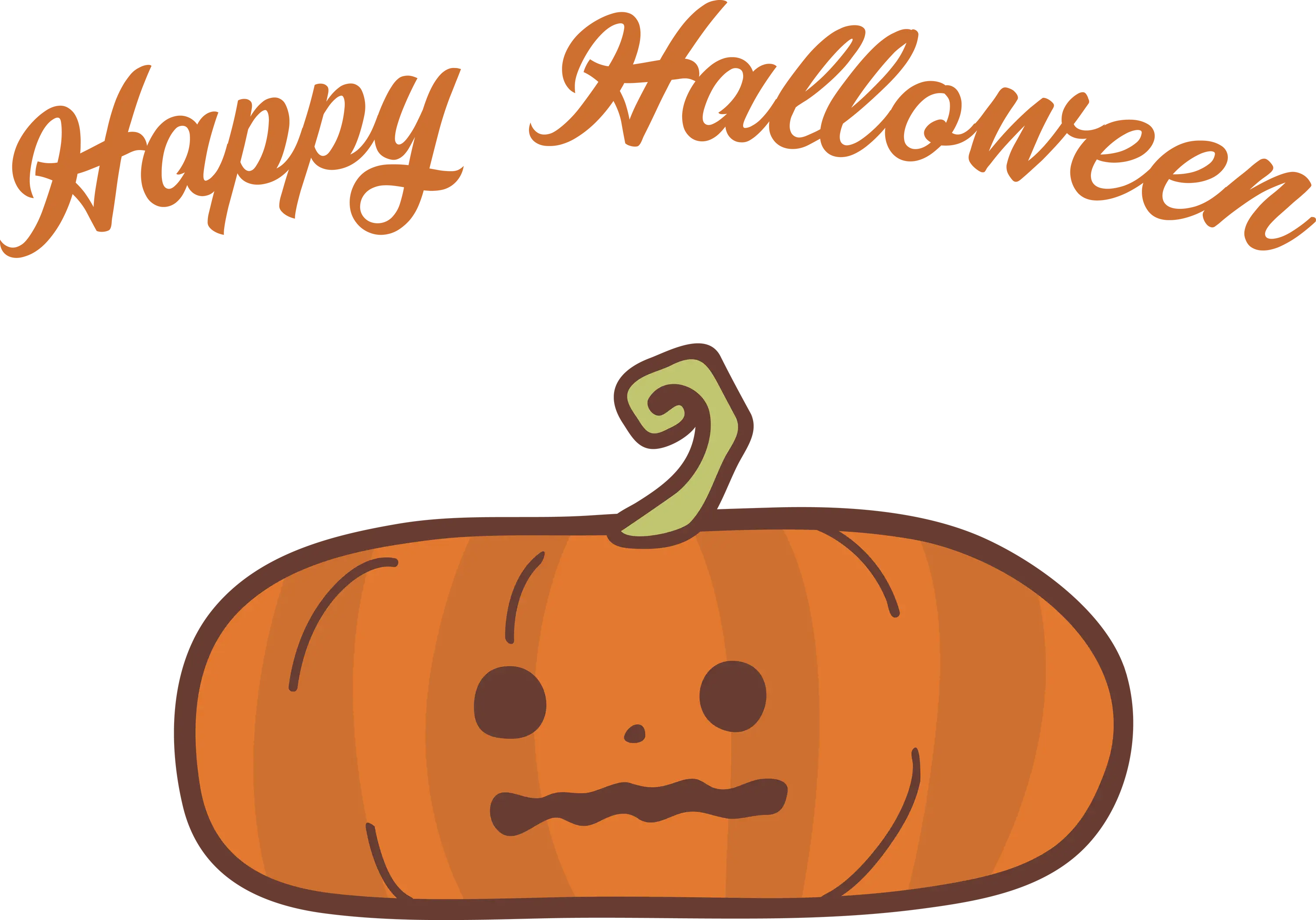 Cute Pumpkin Illustration for Halloween