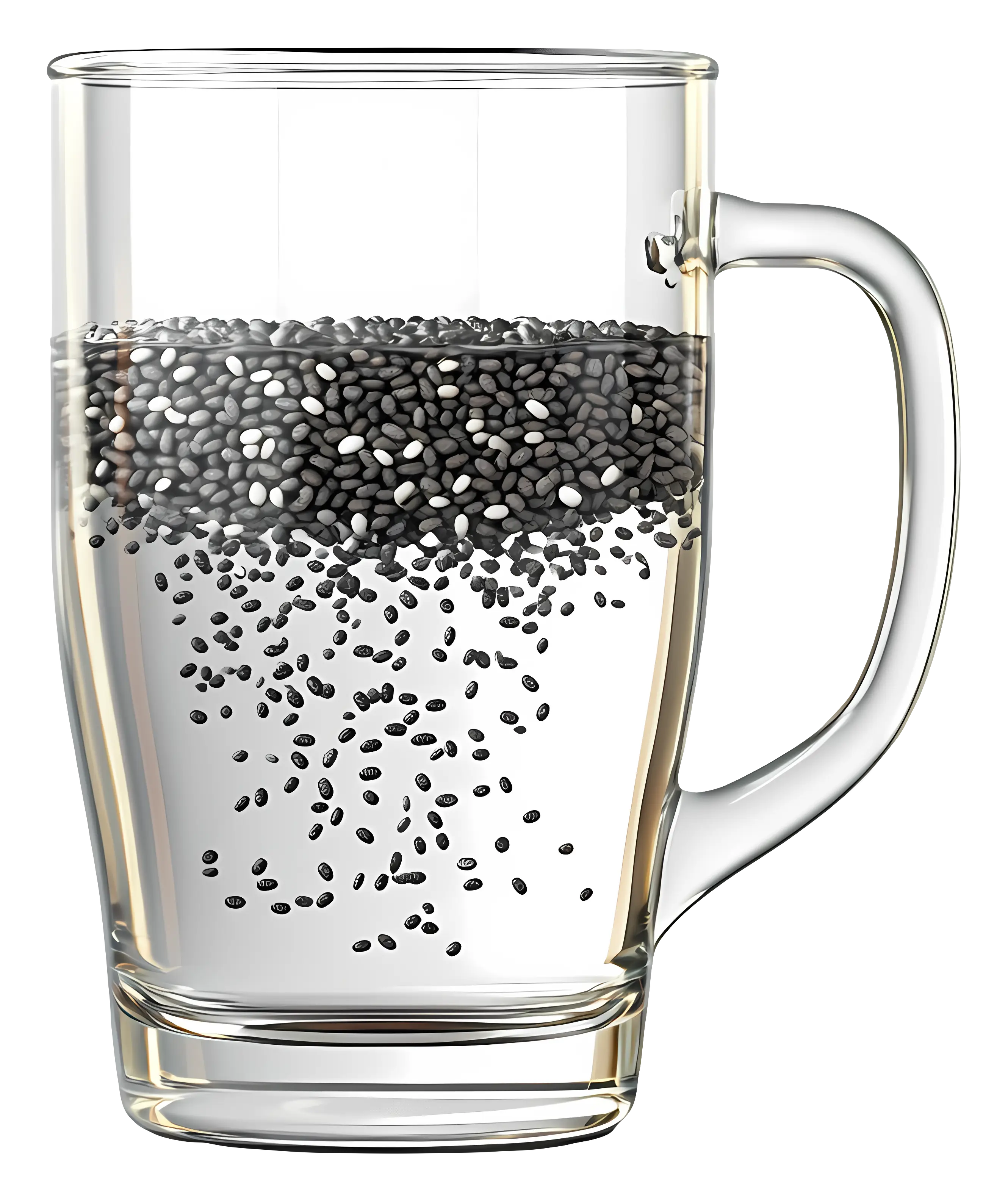 Glass with Floating Seeds