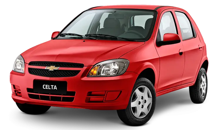Red Chevrolet Celta Car