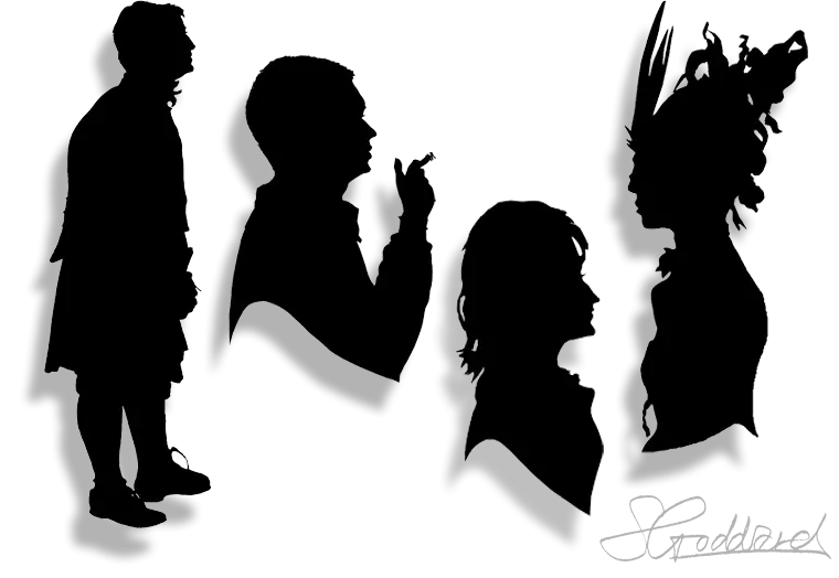 Artistic Silhouettes of People