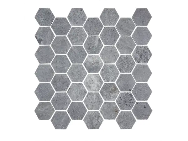 Gray Hexagon Pattern Tiles