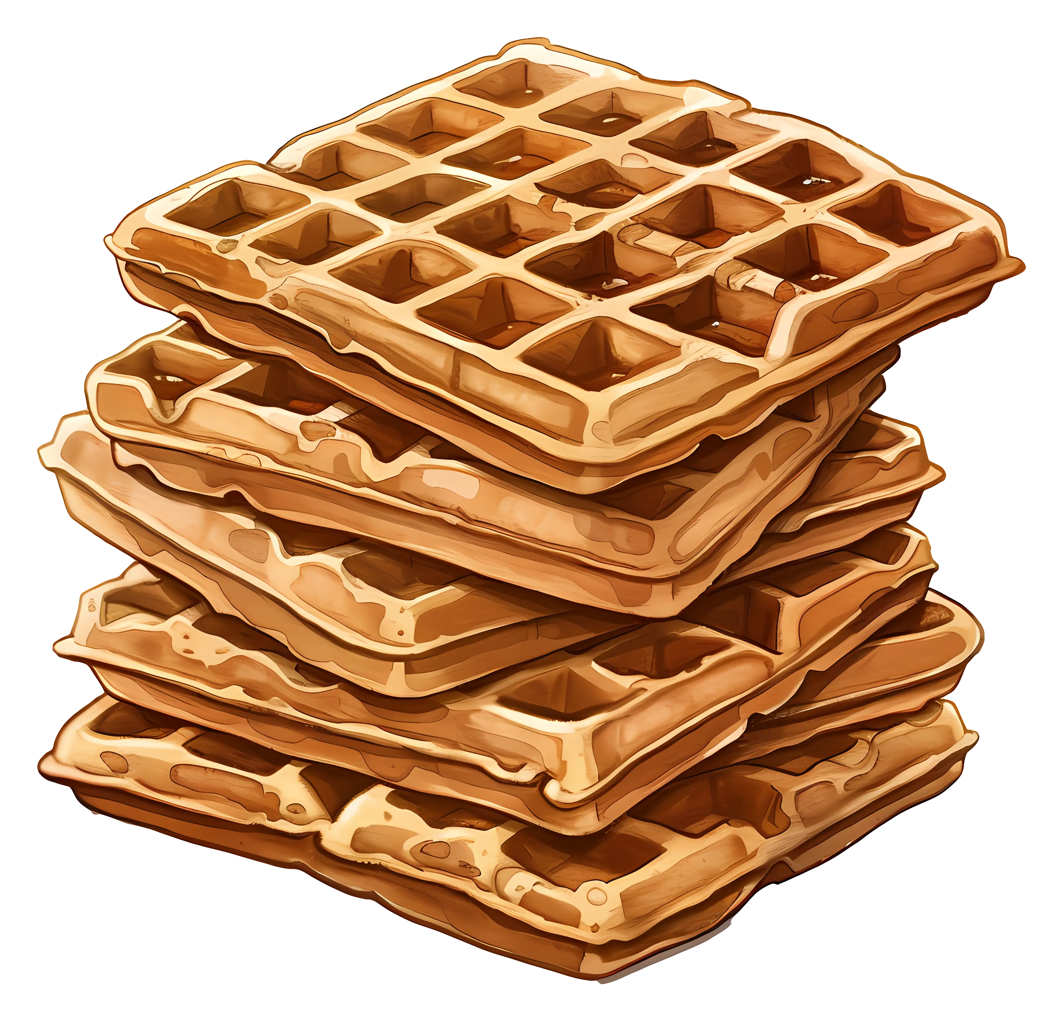Towering waffles for breakfast inspiration