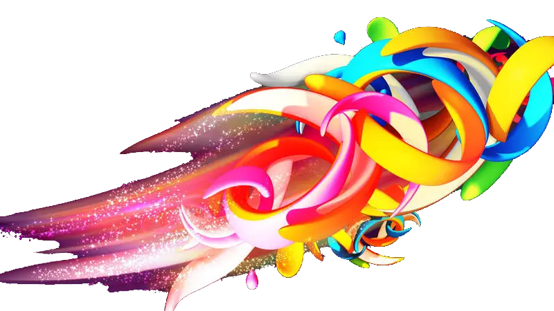 Colorful Abstract Swirling Shapes