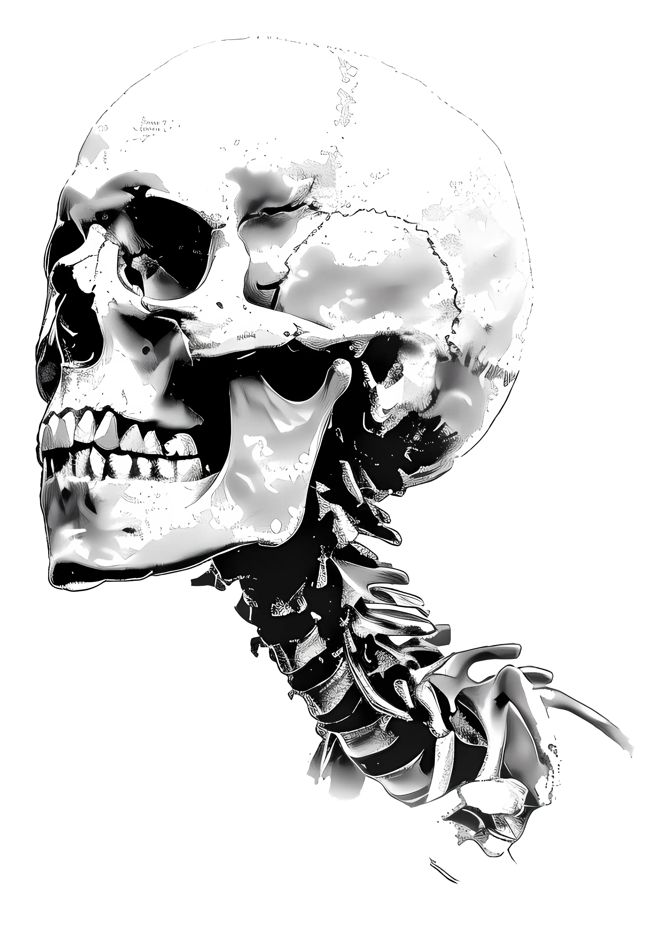 Human Skull Illustration