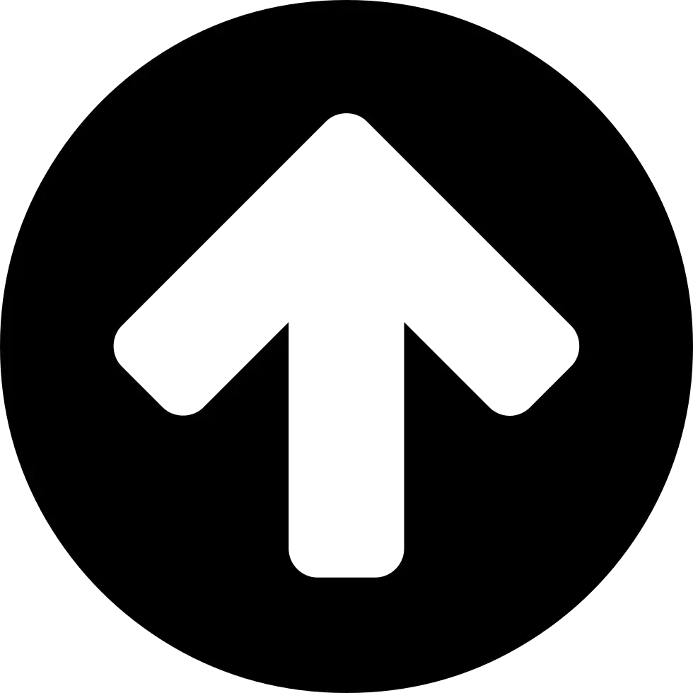 Up Arrow in Black Circle