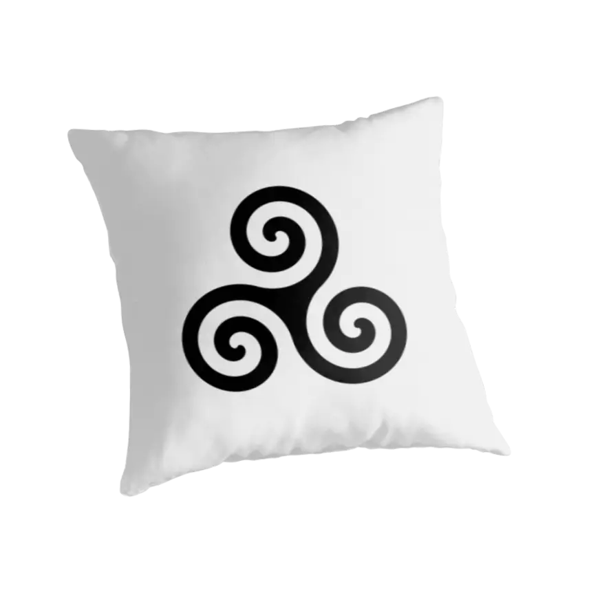 Triskelion Symbol Pillow