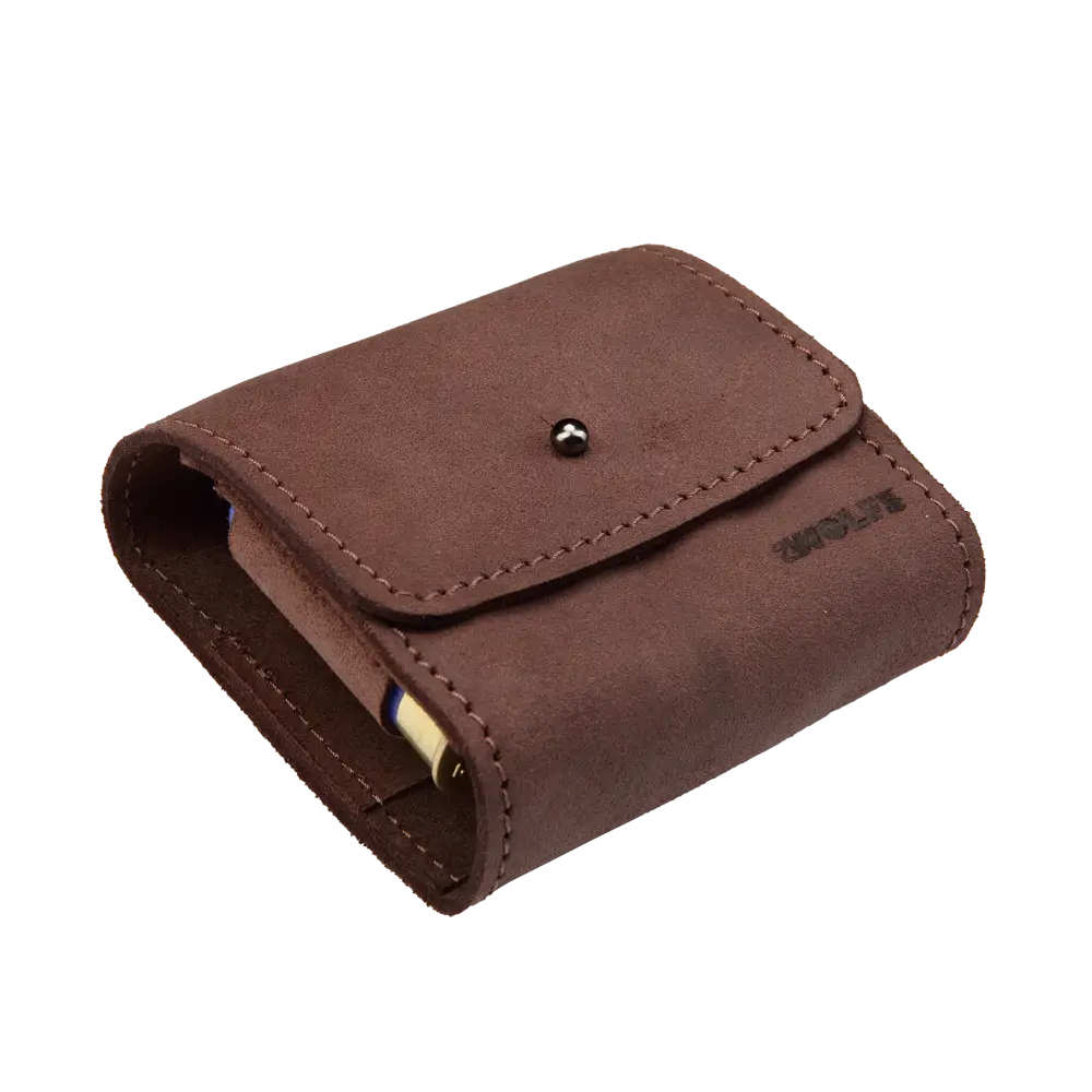 Brown Leather Wallet with Compact Design