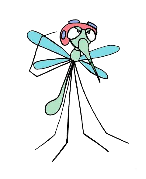 Funny Cartoon Mosquito Character