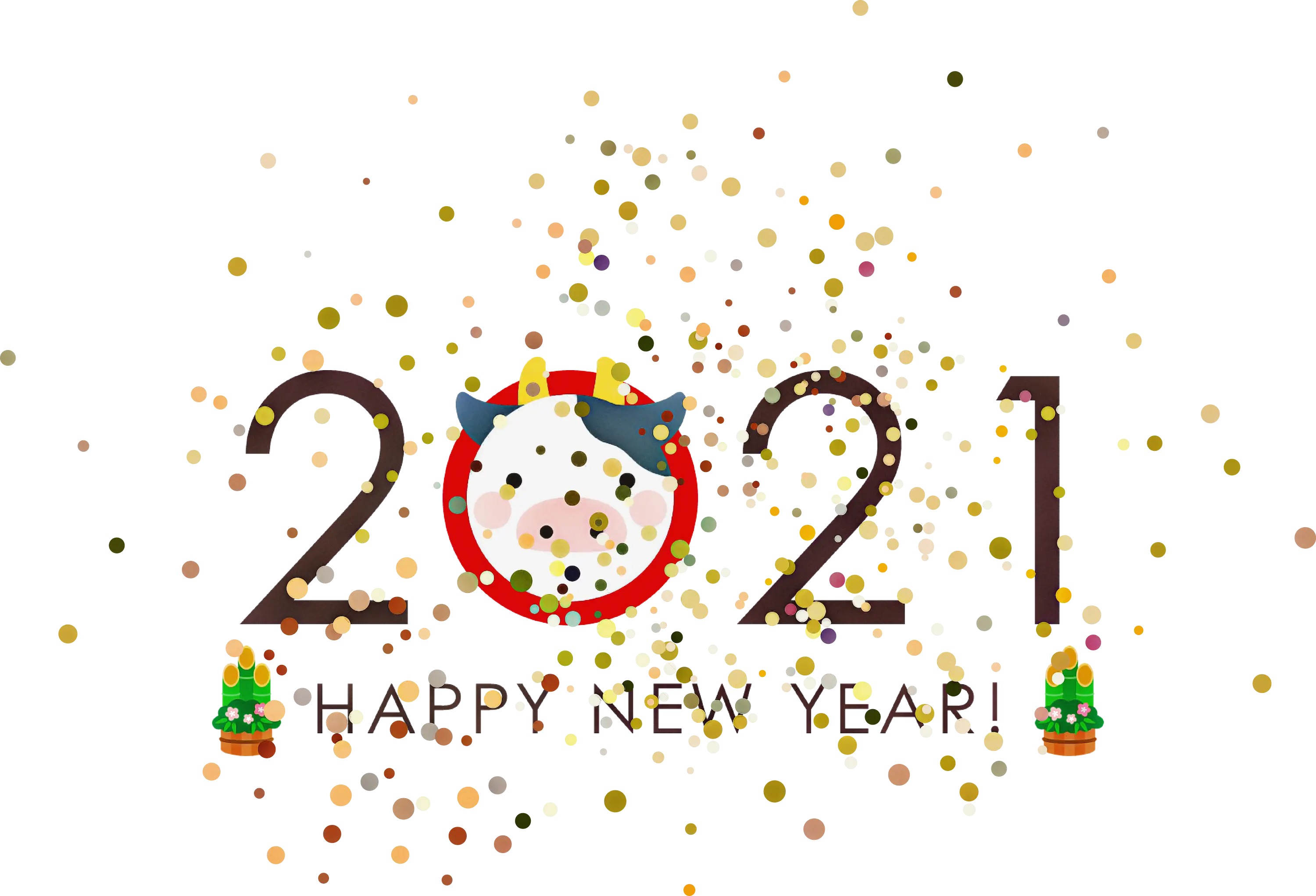 Happy New Year 2021 Festive Design