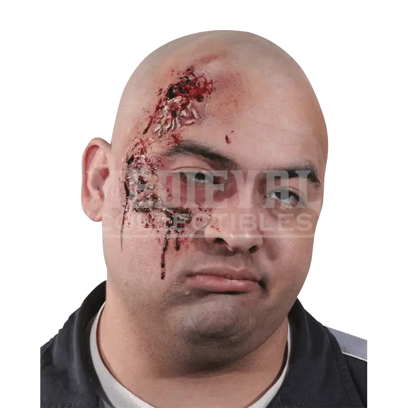 Injured Man with Facial Wound
