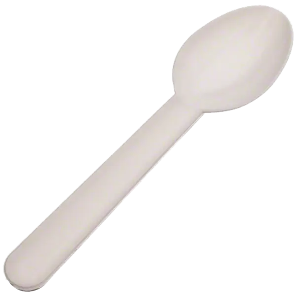 White Disposable Plastic Spoon
