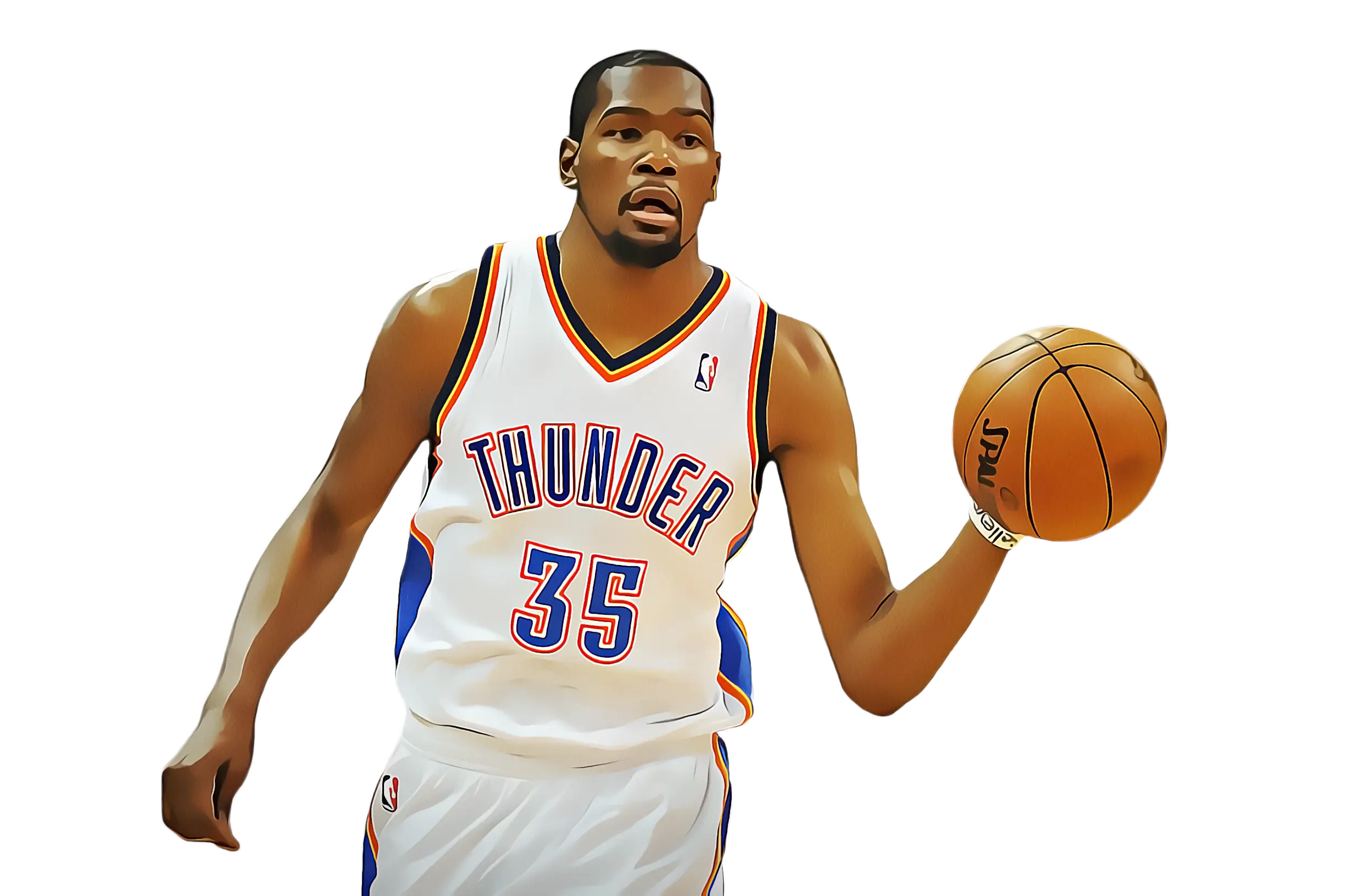 Basketball Player in Thunder Jersey