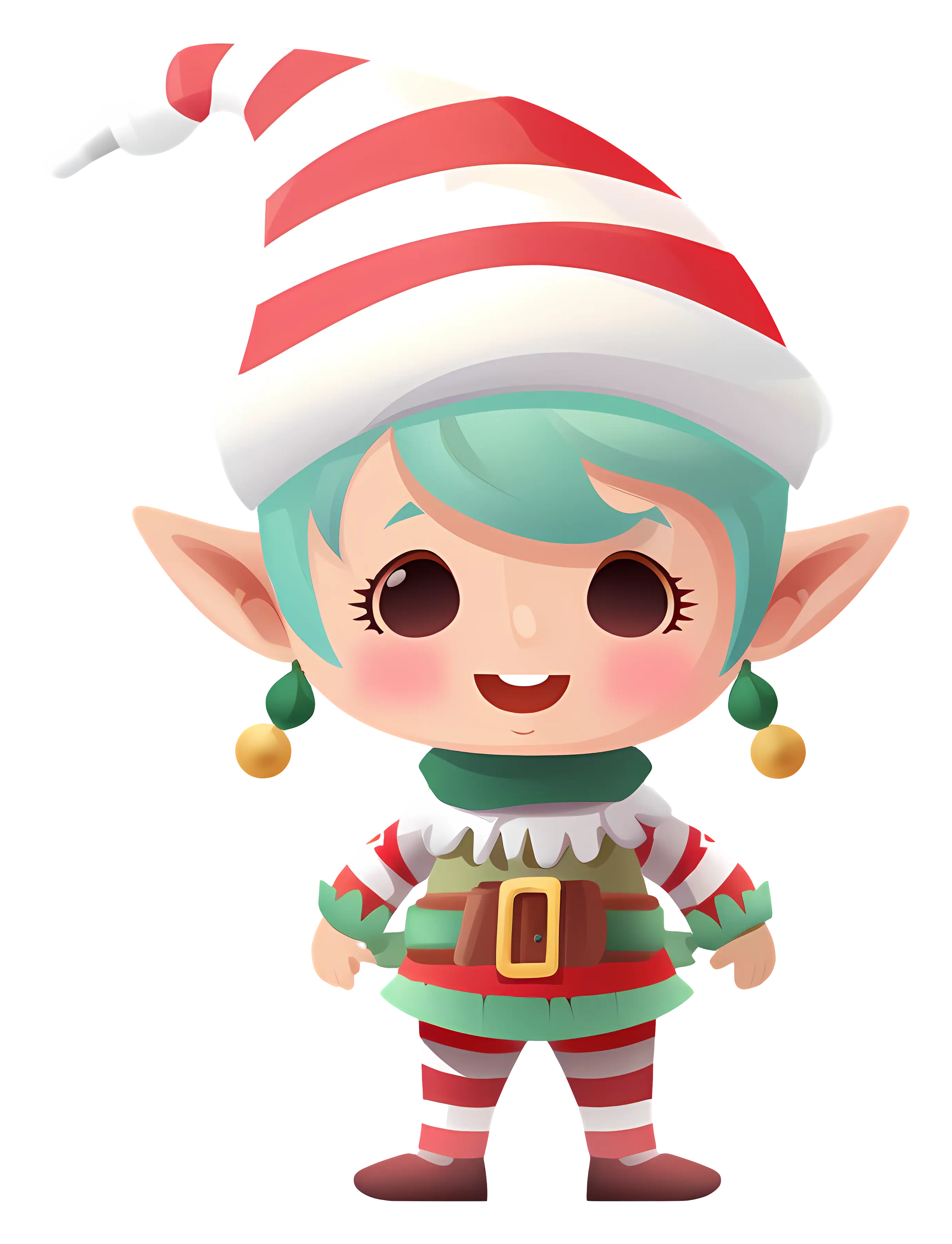 Adorable Christmas Elf Character