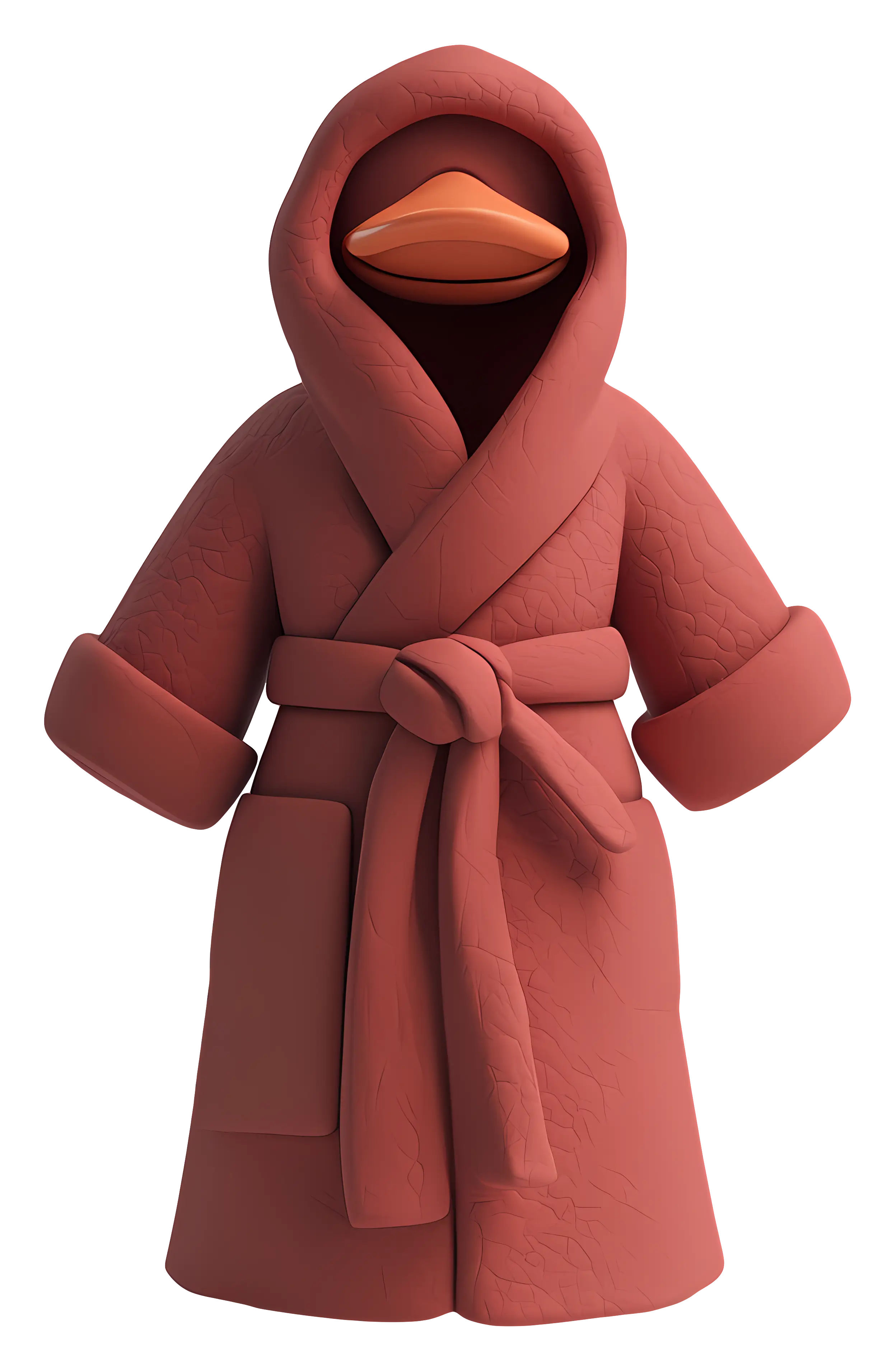 Duck in Red Hooded Robe