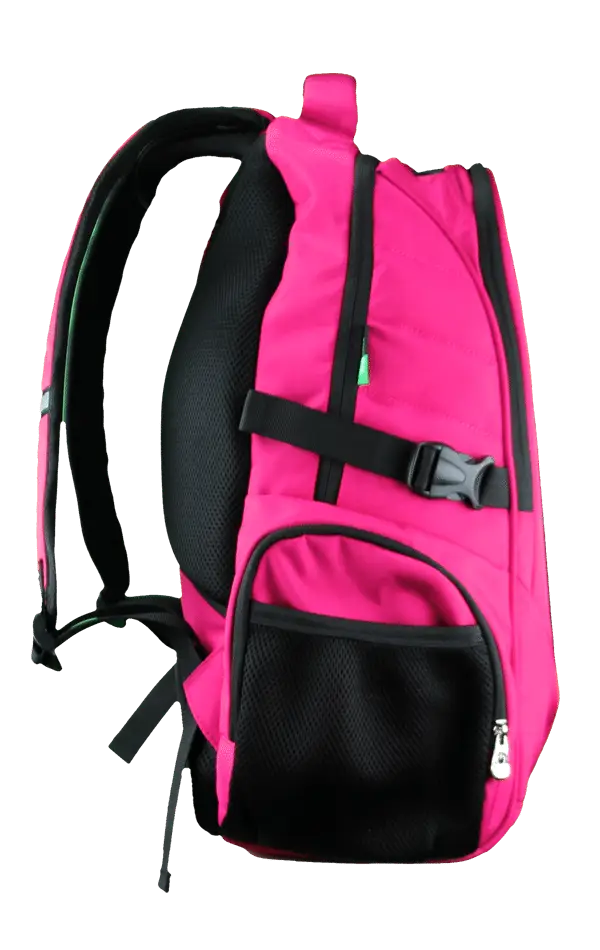 Pink Backpack with Pockets and Straps