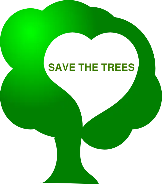 Save the Trees Heart Logo Design