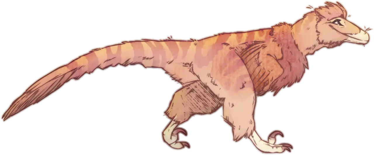 Feathered Dinosaur Illustration
