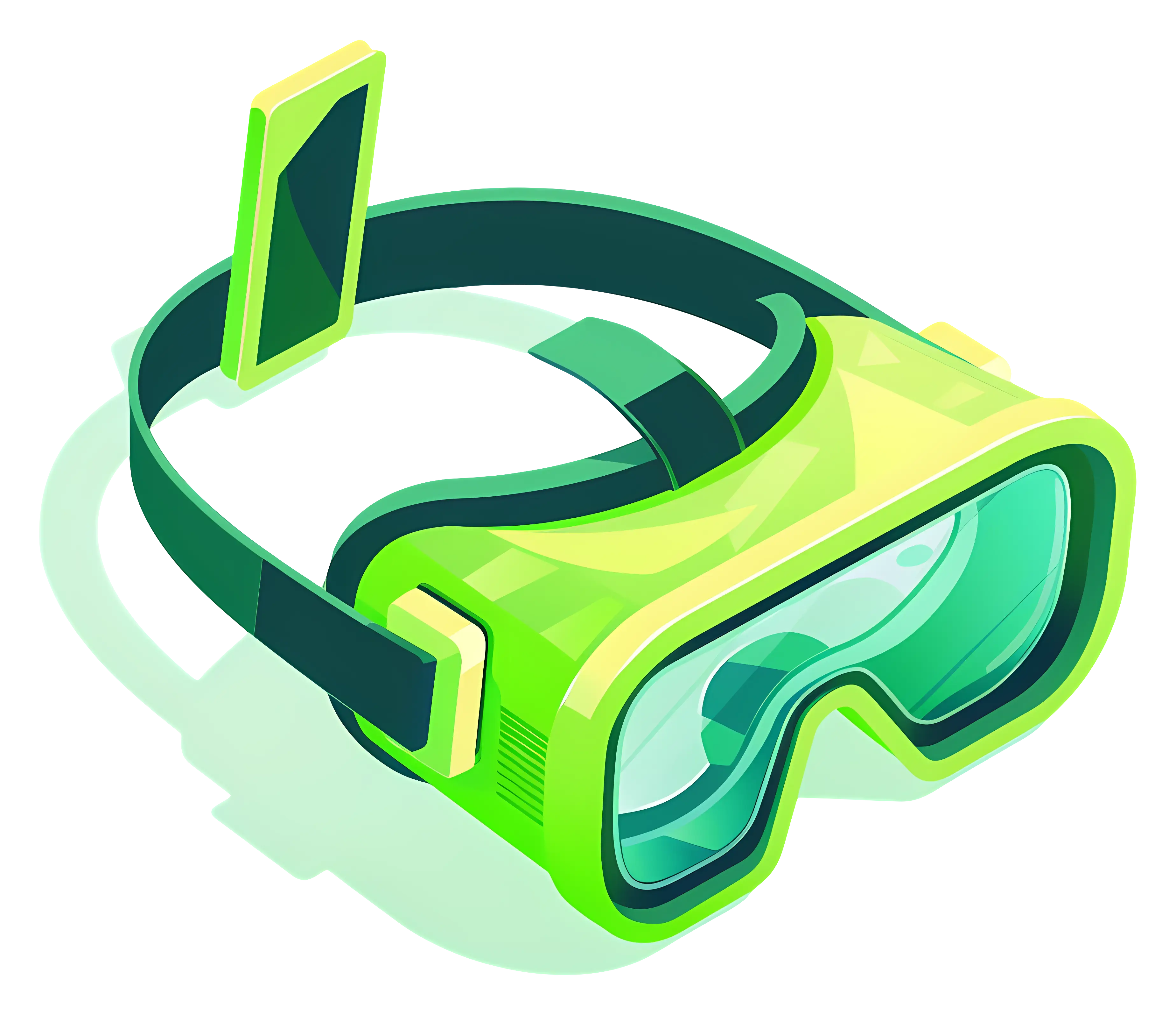 Green VR Headset for Immersive Gaming