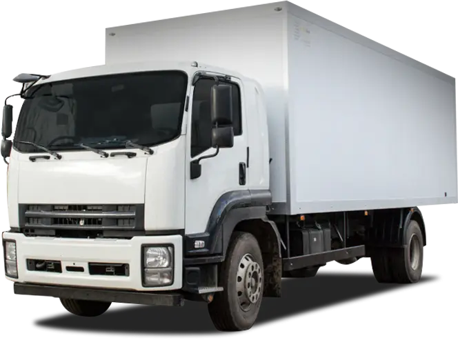 White Delivery Truck with Cargo Space