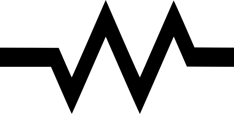 Black Zigzag Line Symbol