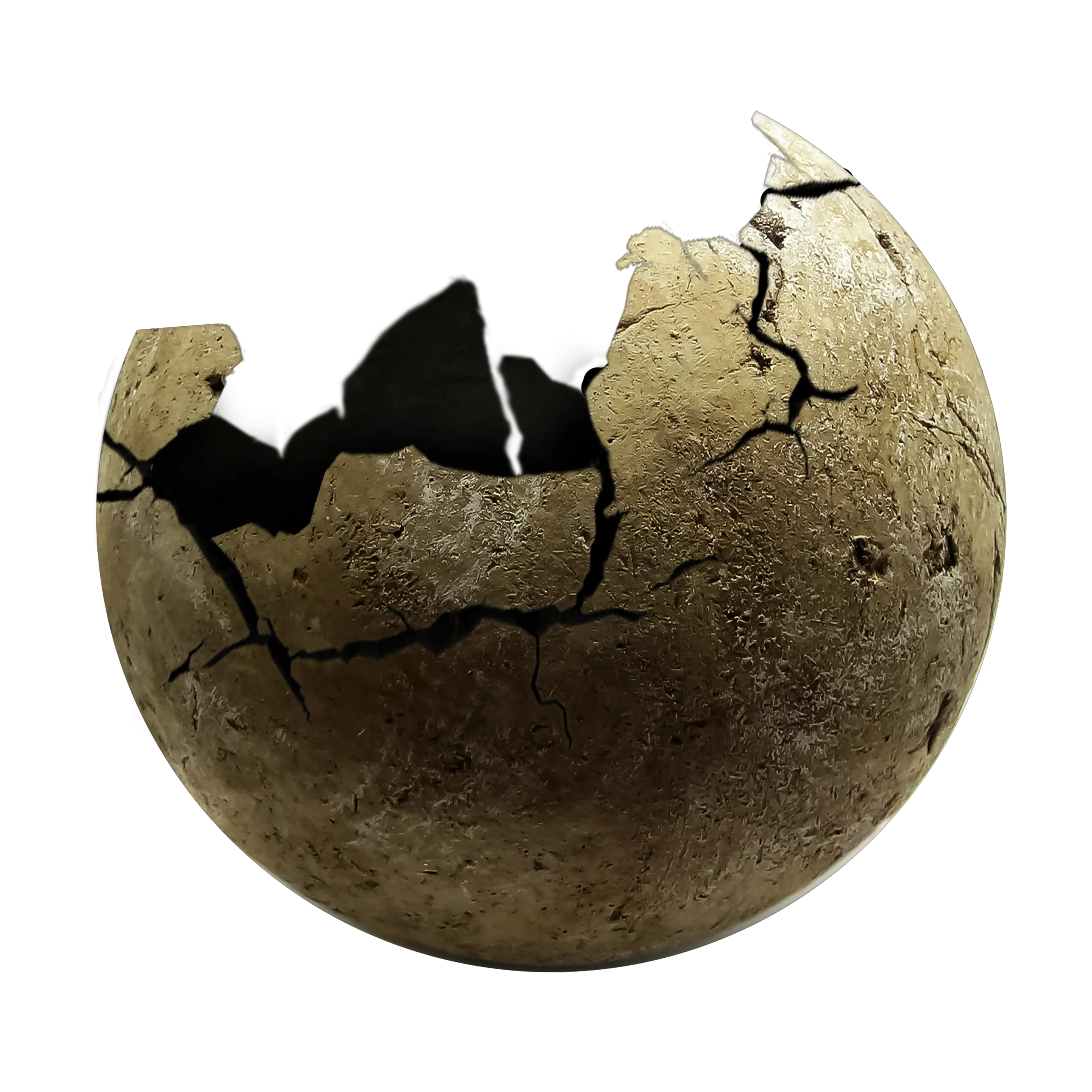 Broken Earth Globe Symbolizing Fragility