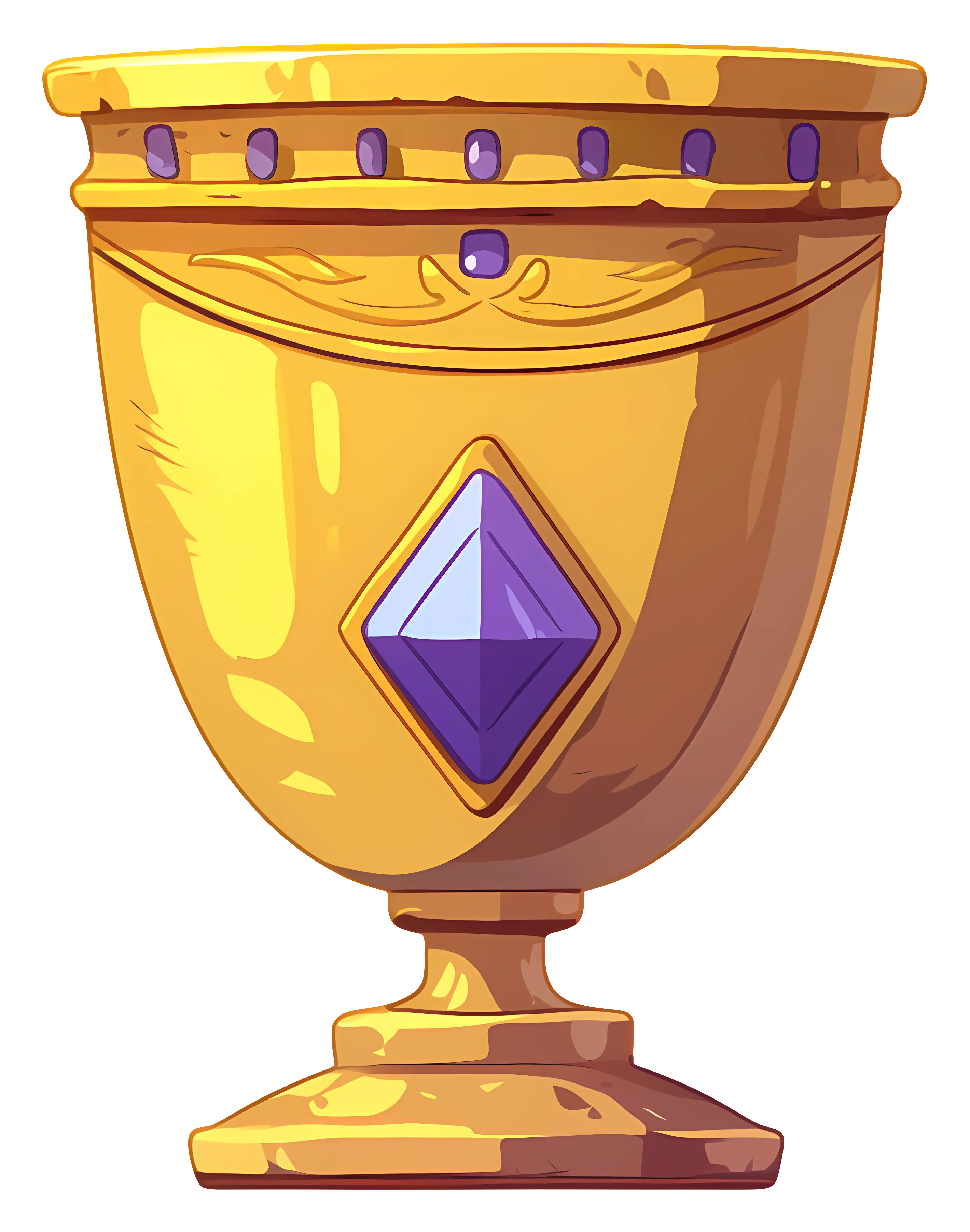 Golden Goblet with Jewel