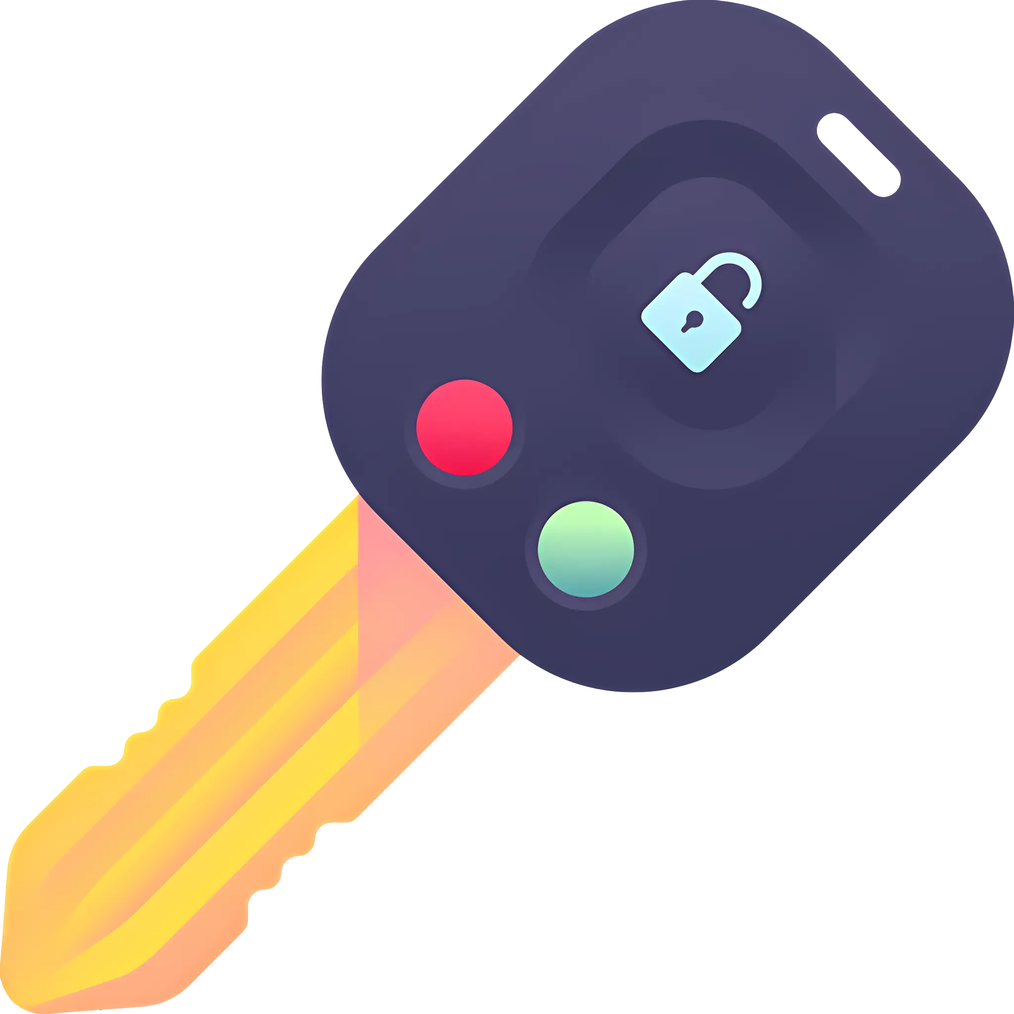 Modern Car Key with Remote