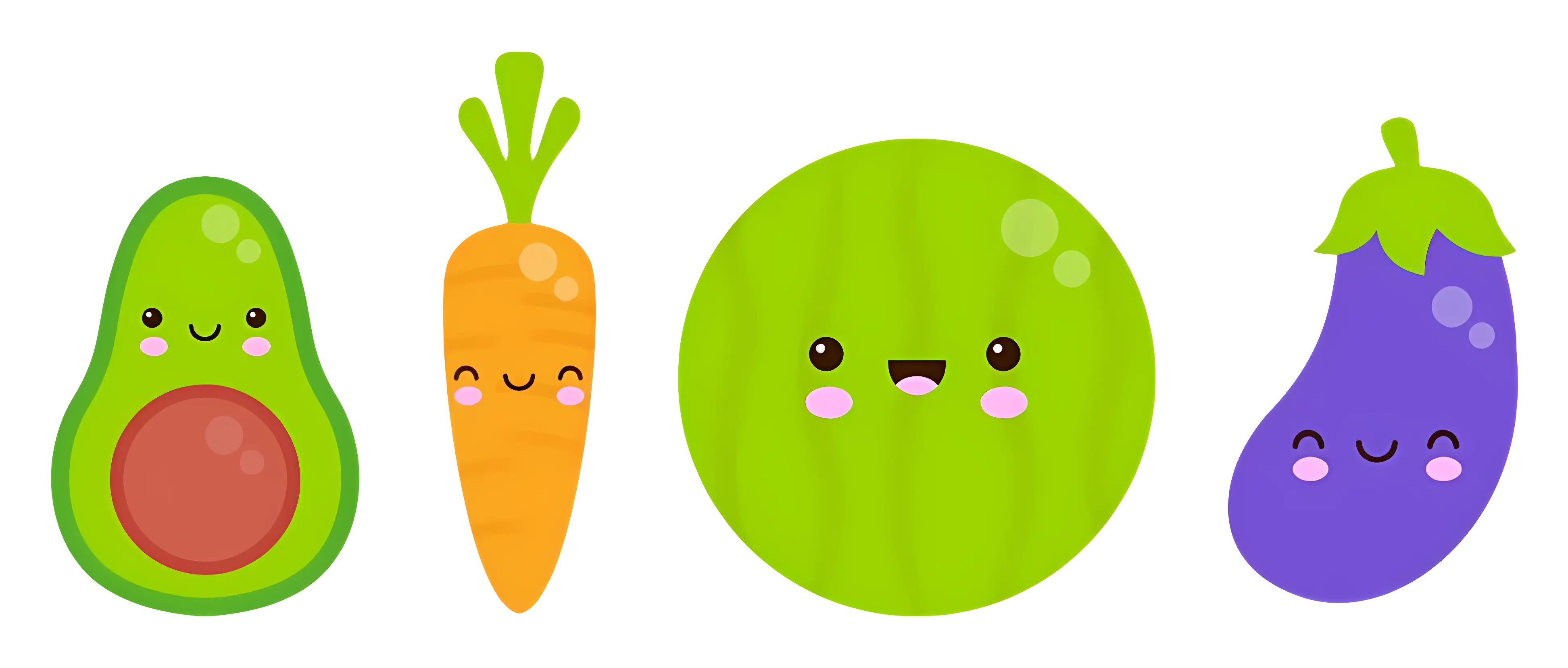 Cute Cartoon Vegetables