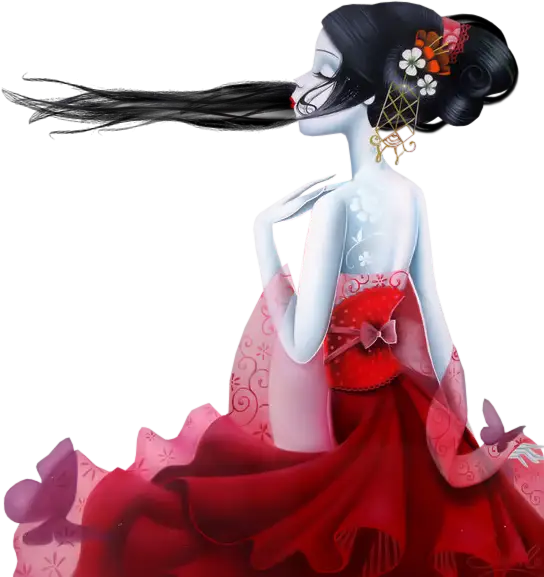 Elegant Geisha Illustration