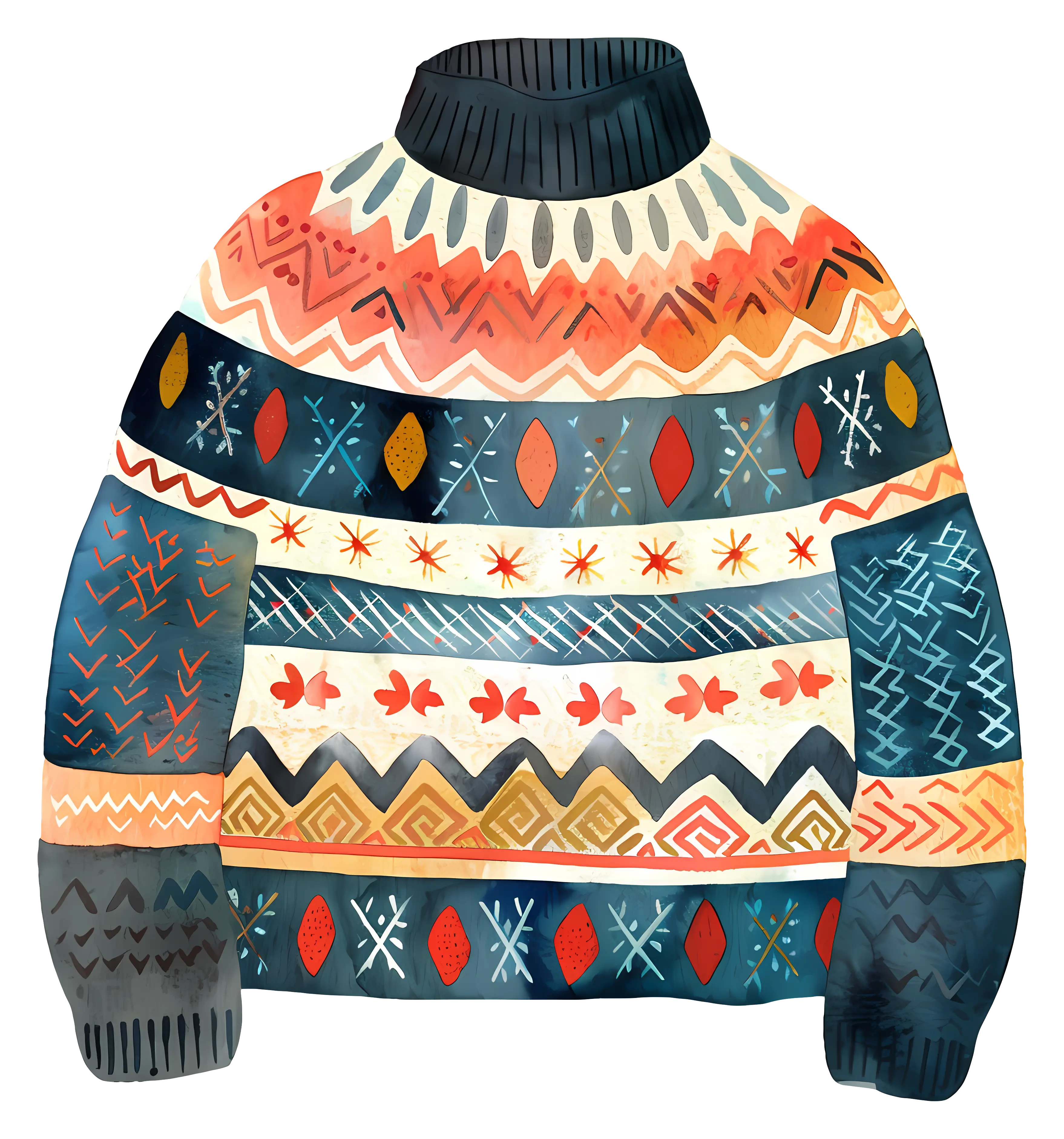 Colorful Patterned Sweater