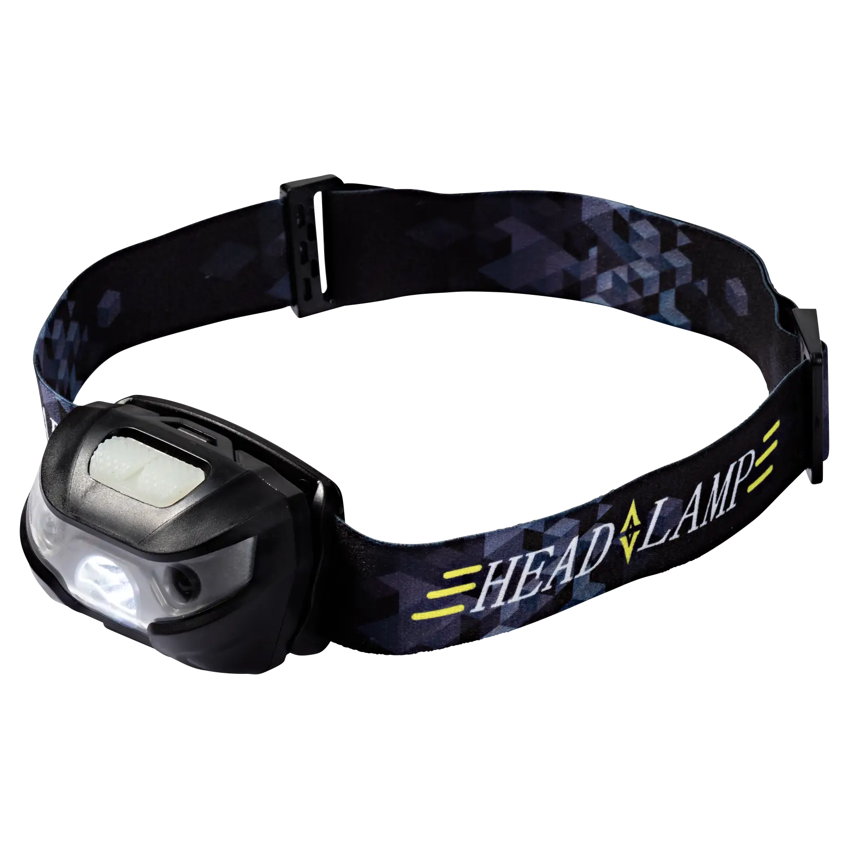 Black Headlamp with Adjustable Strap