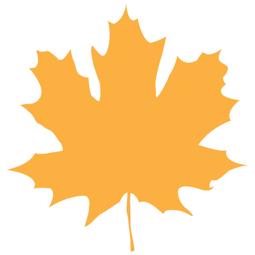Yellow Cartoon Maple Leaf Illustration
