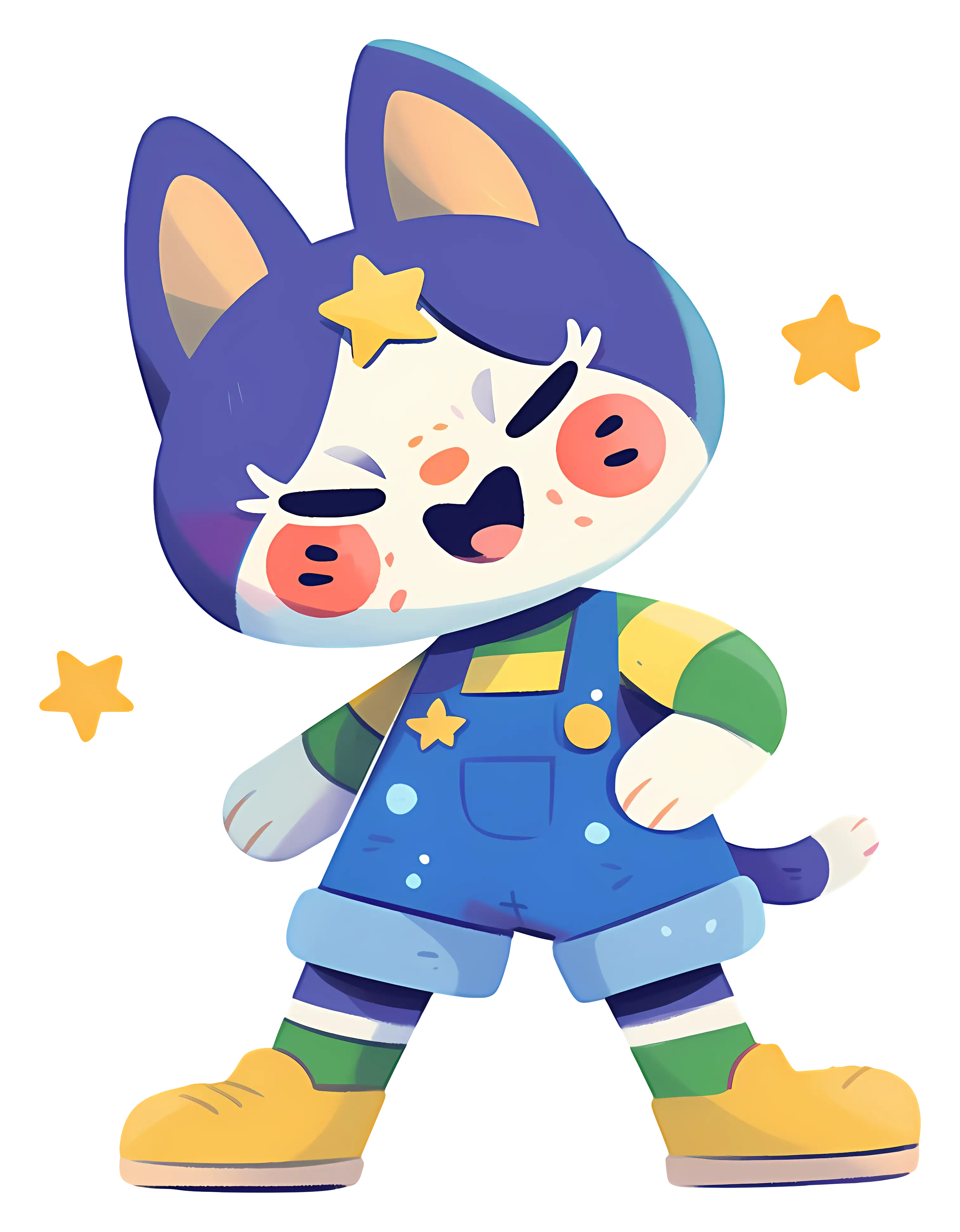 Playful Cartoon Cat Character