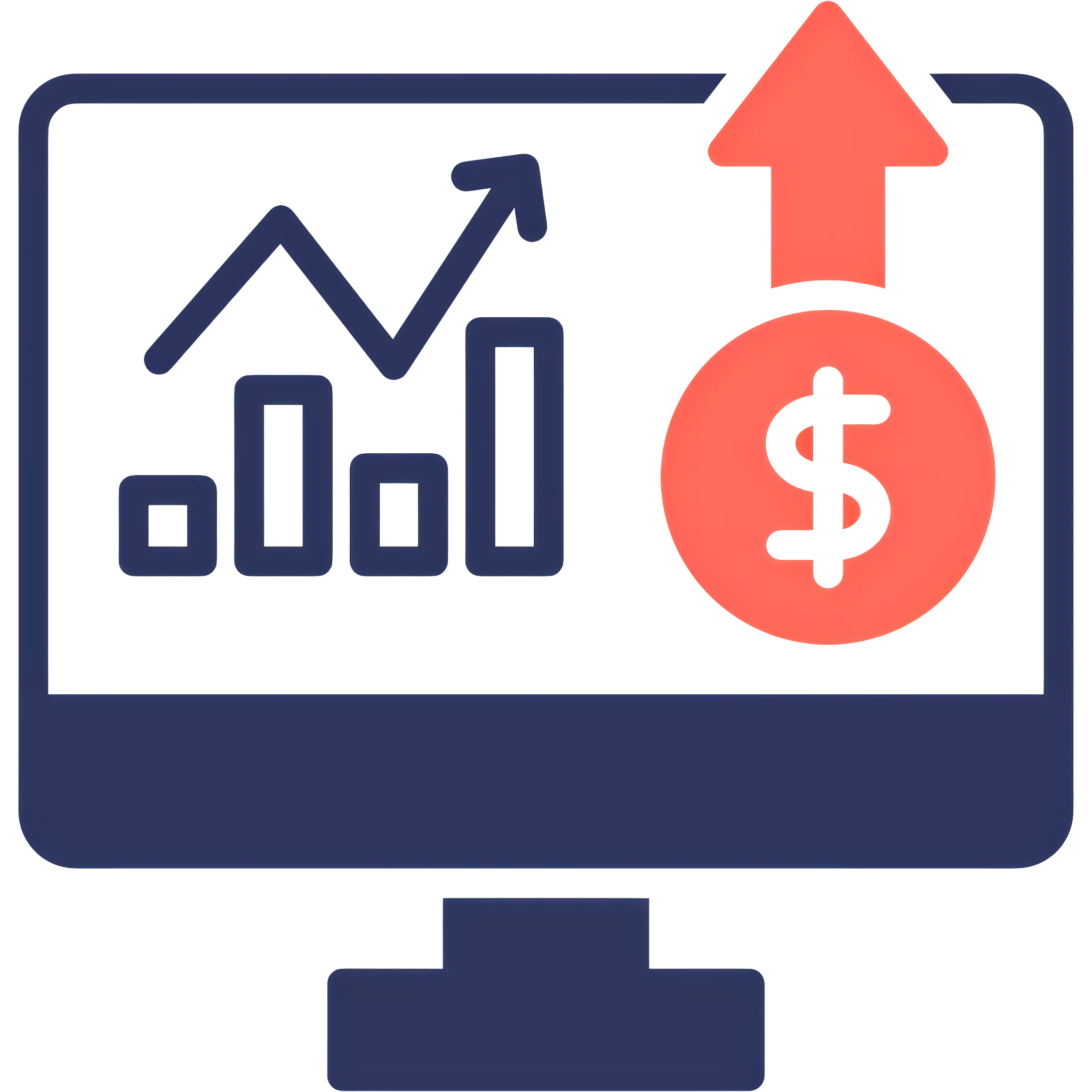Financial Growth Chart with Dollar Sign