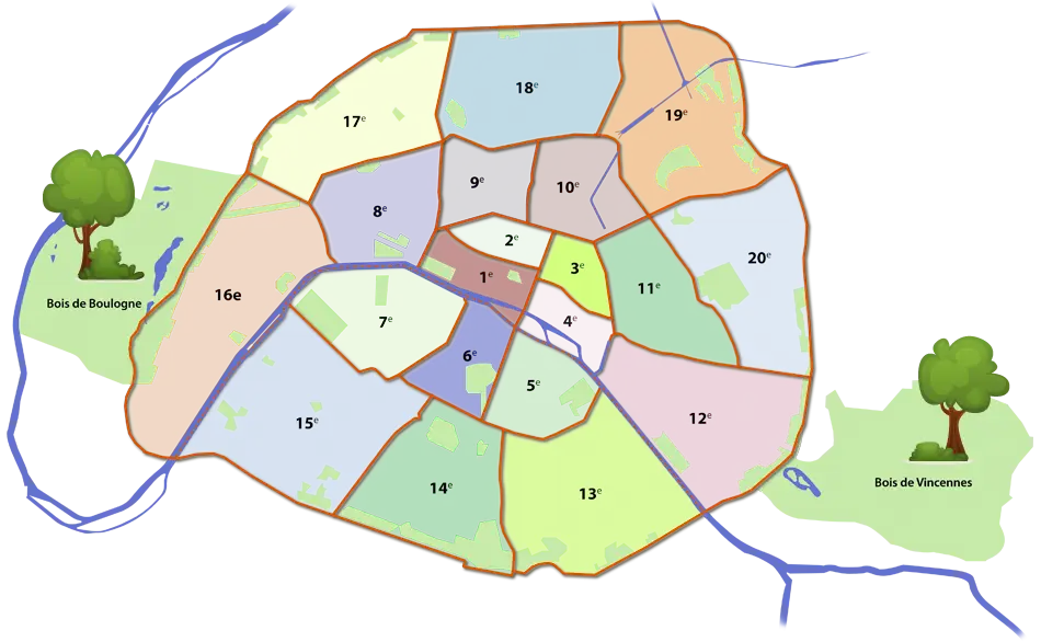 City Districts Map