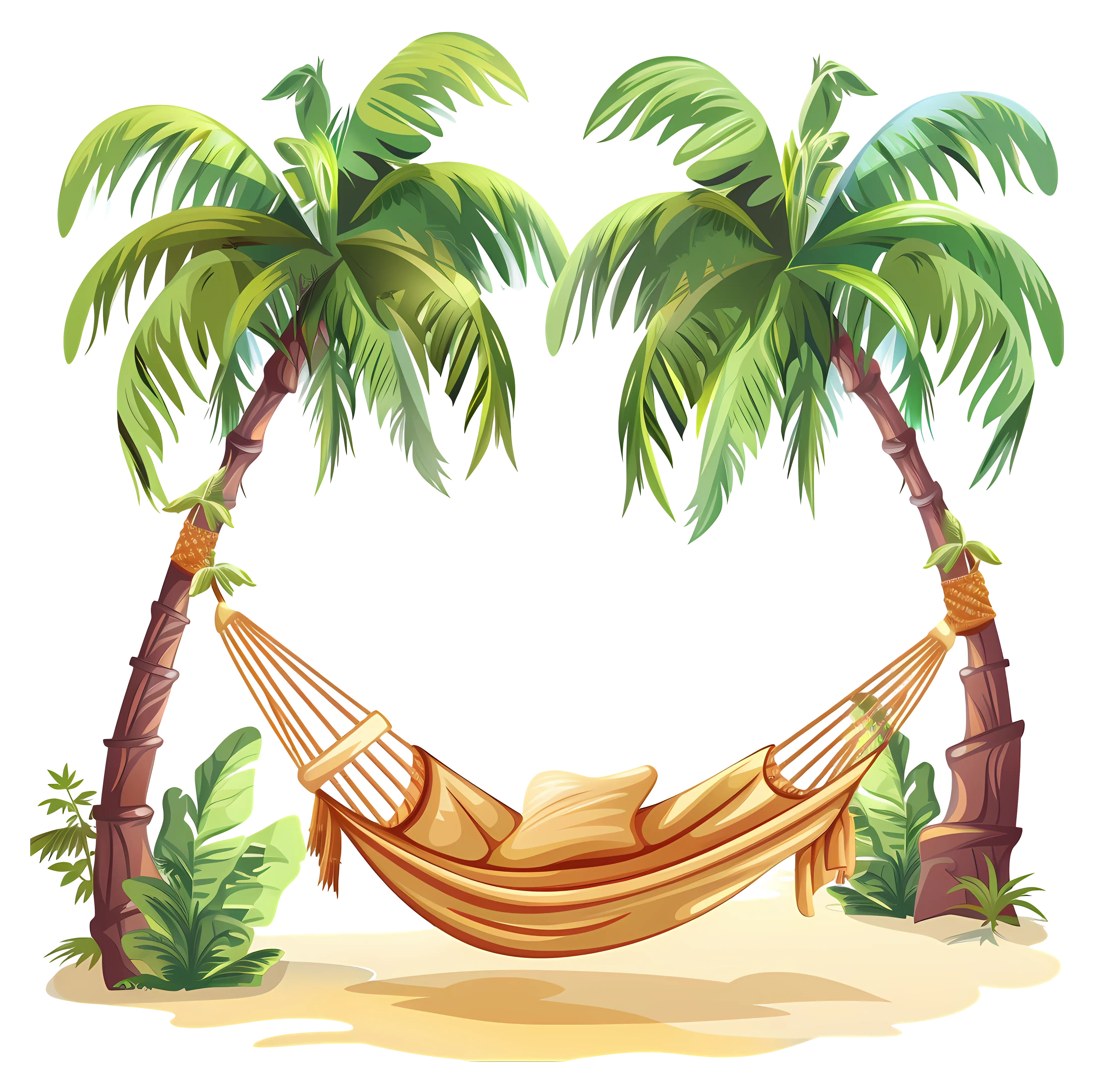 Beach Hammock and Palm Trees