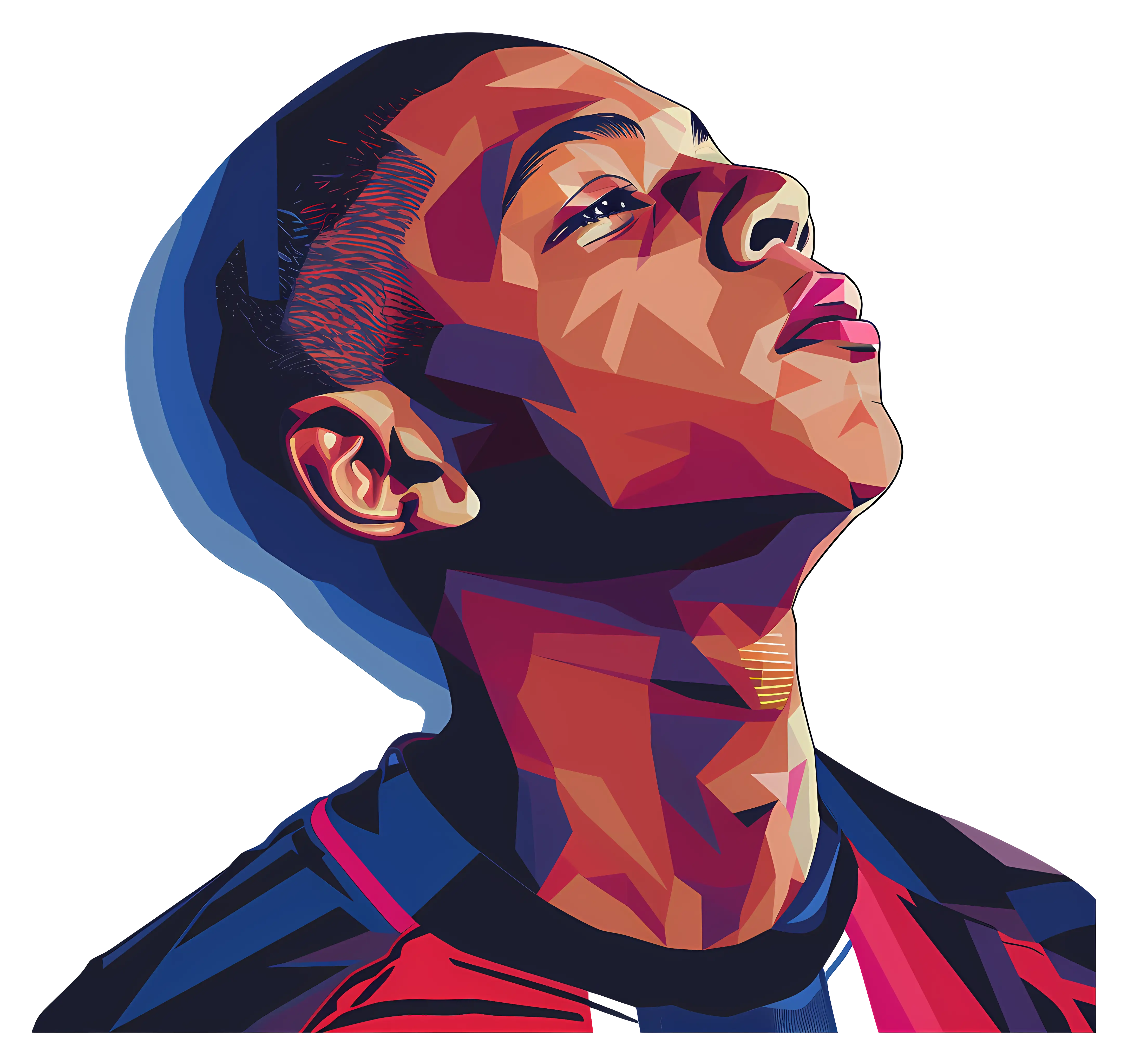 Vibrant Modern Art Portrait of a Man