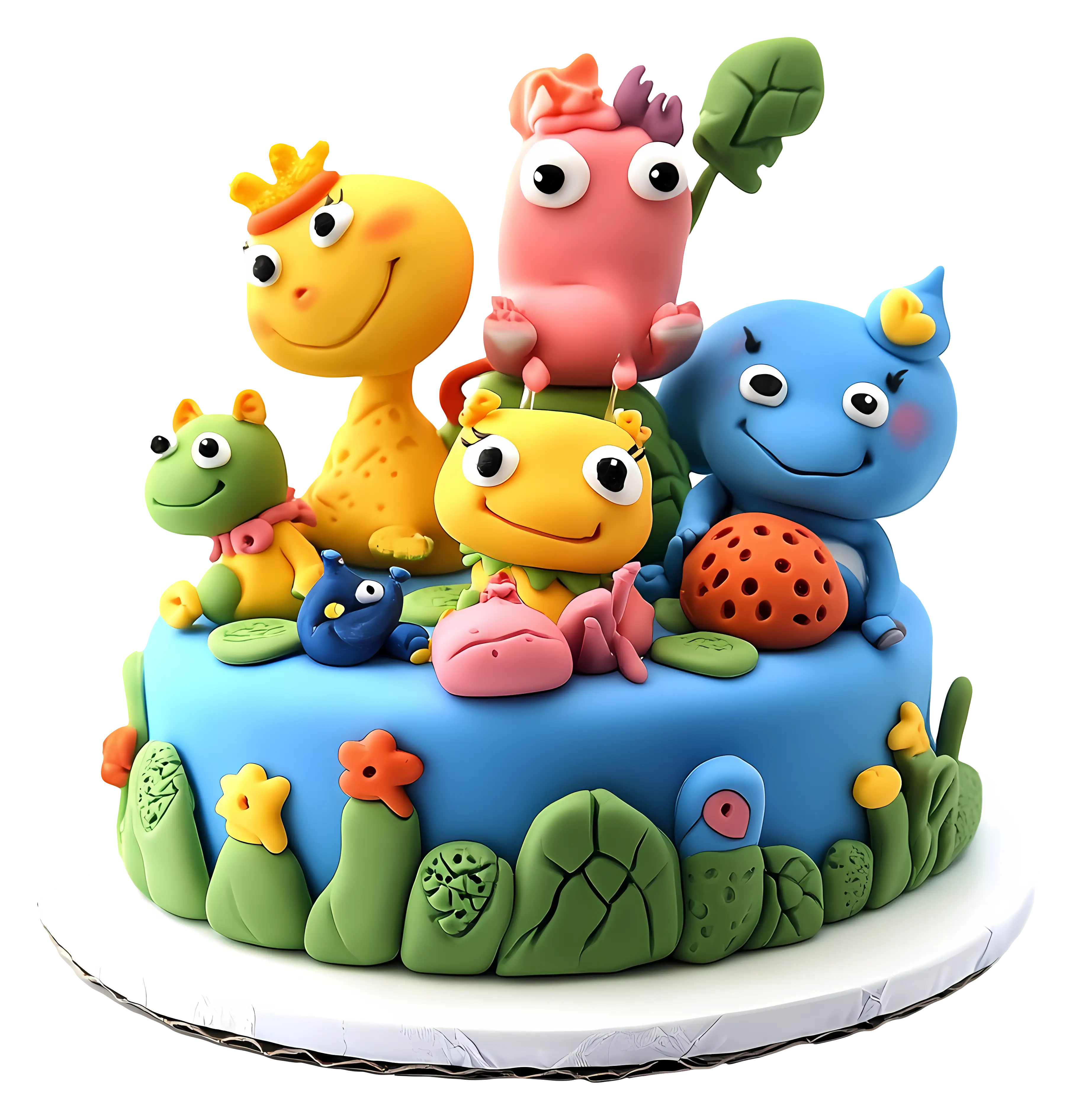 Colorful Character Cake