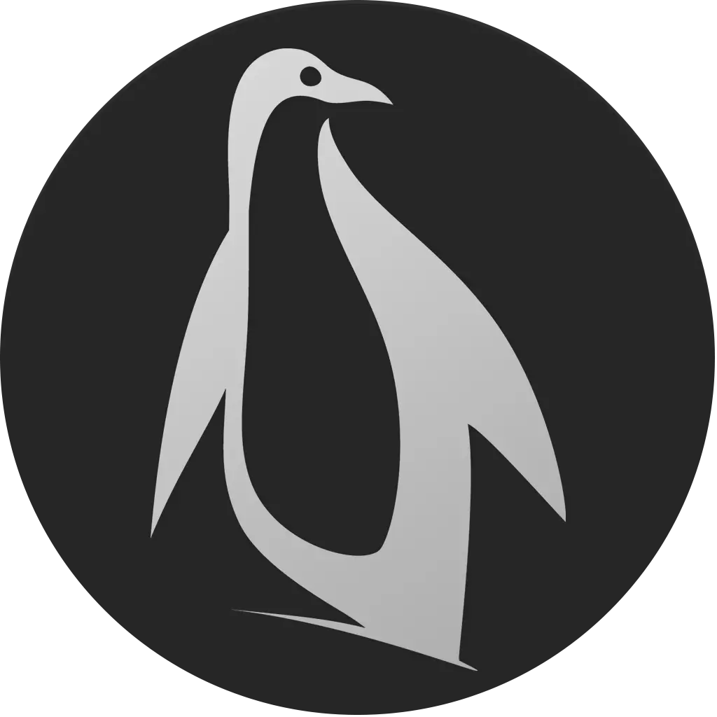 Minimalist Penguin Silhouette Logo